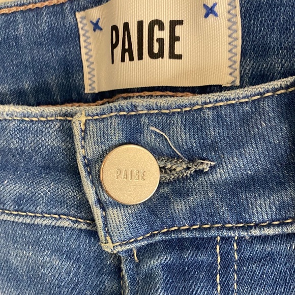 PAIGE Genevieve Flare Jeans | Petite 26 | High Rise Stretch Denim | 29” Inseam - Picture 6 of 16